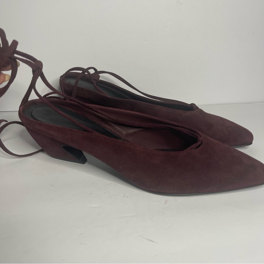 - CO. Collections Lace Up Suede Mules